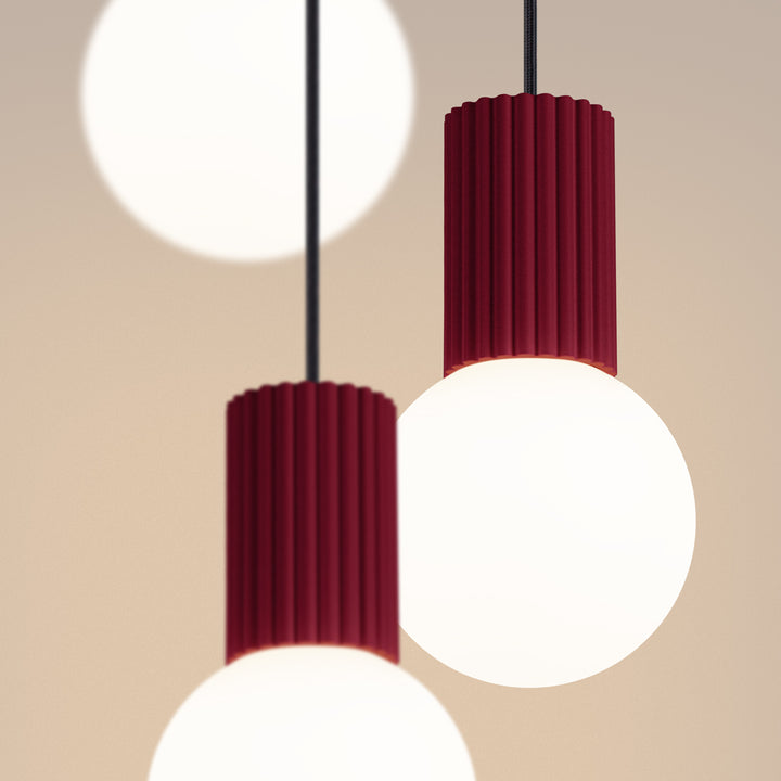 Lustra suspendata HALO 3P burgundy