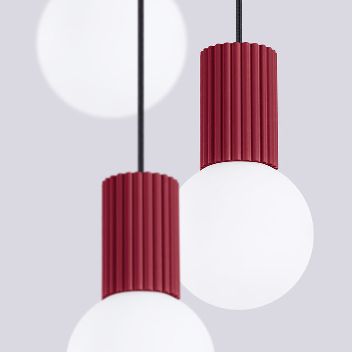 Lustra suspendata HALO 3P burgundy