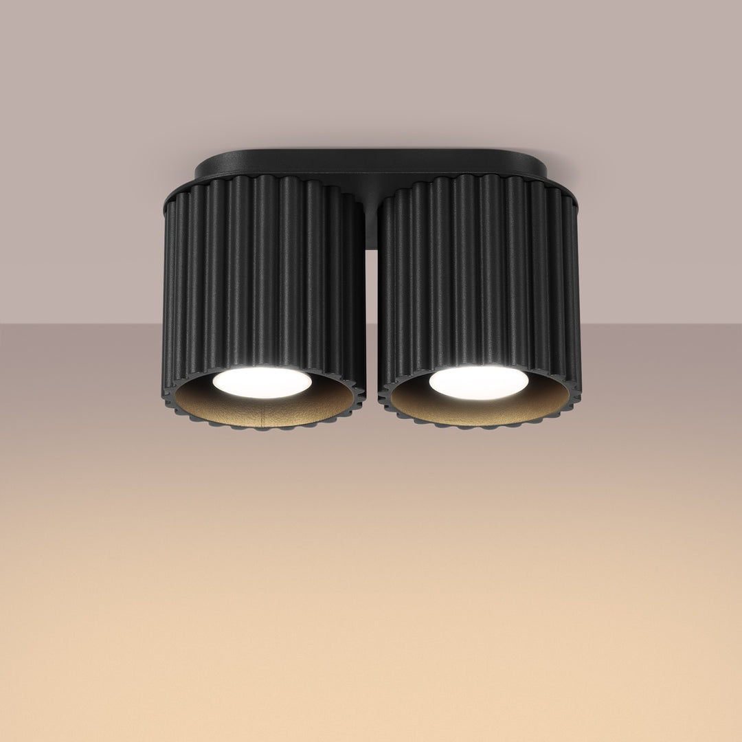 Spot aplicat AURA 2 negru GU10
