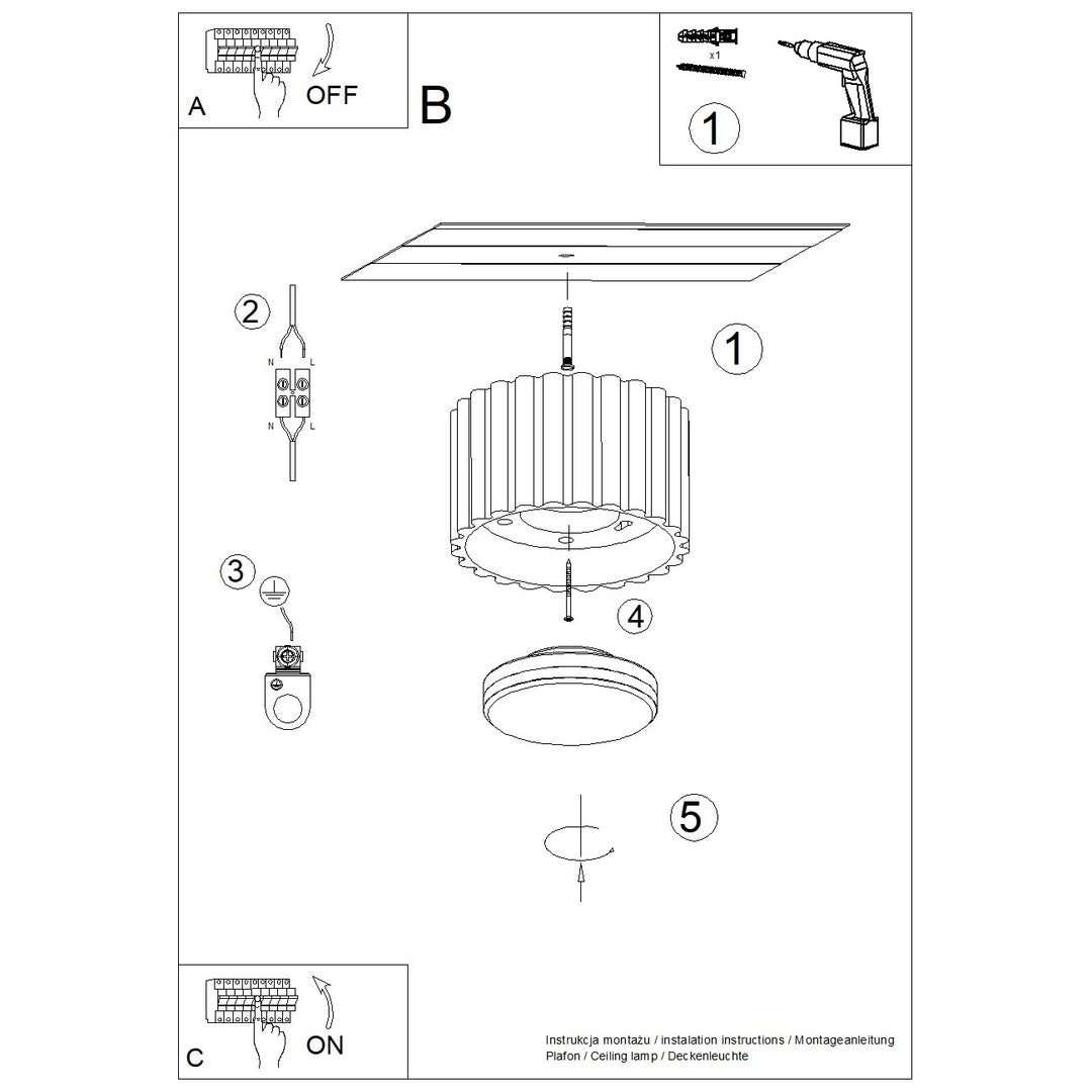 Spot aplicat AURA 1 negru Gx53