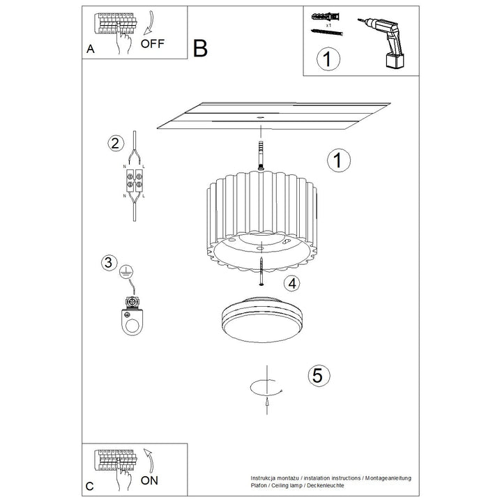 Spot aplicat AURA 1 negru Gx53