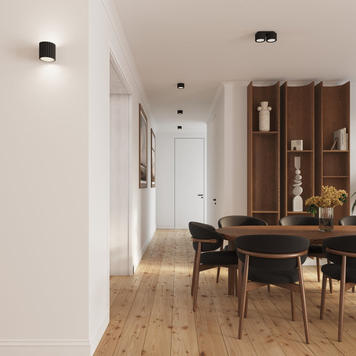 Spot aplicat AURA 1 negru Gx53