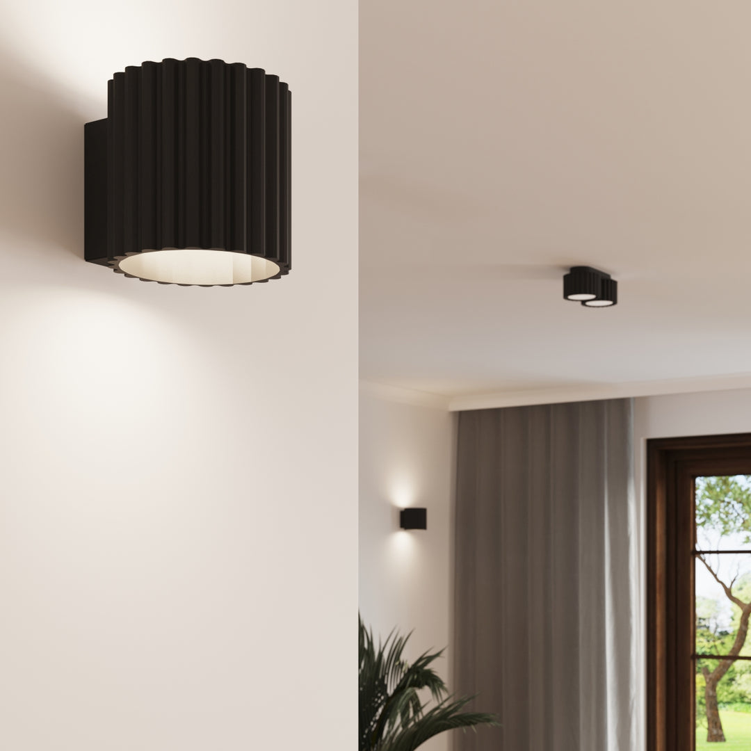 Spot aplicat AURA 1 negru Gx53