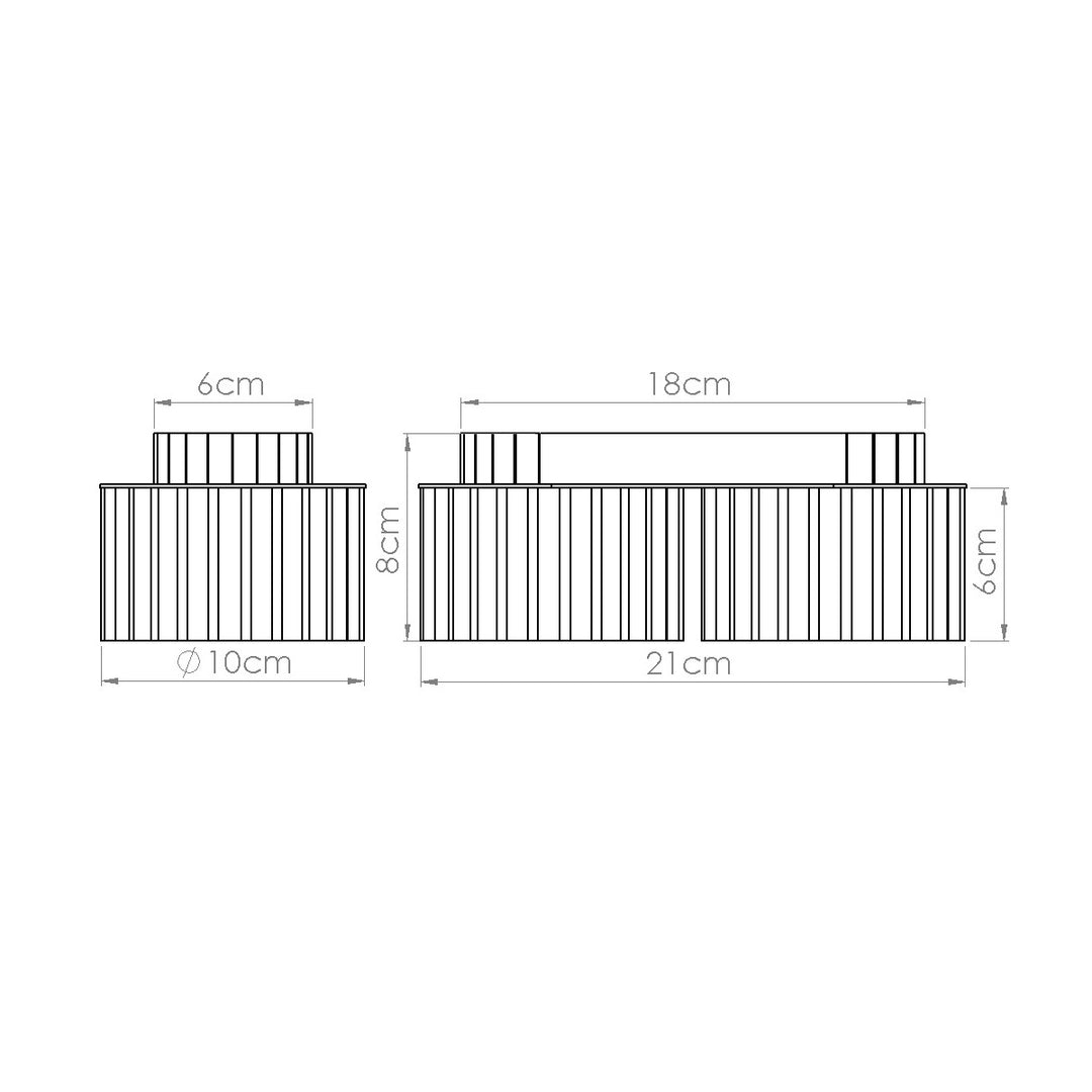Spot aplicat AURA 2 negru Gx53