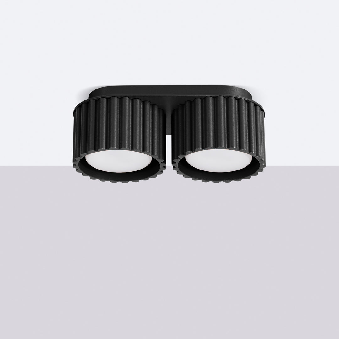 Spot aplicat AURA 2 negru Gx53