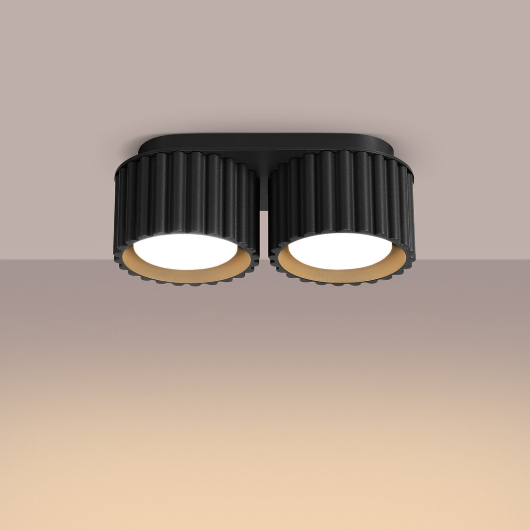 Spot aplicat AURA 2 negru Gx53