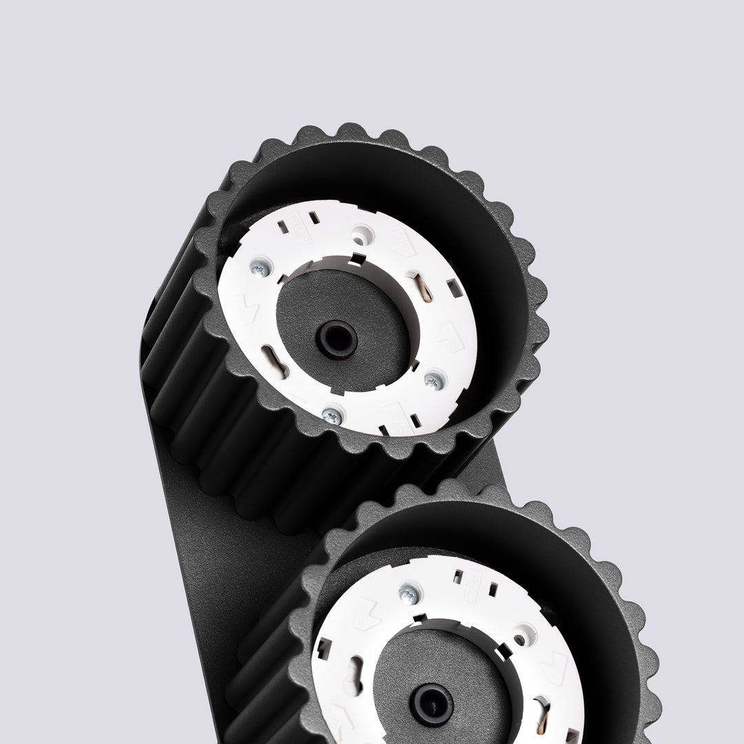 Spot aplicat AURA 2 negru Gx53