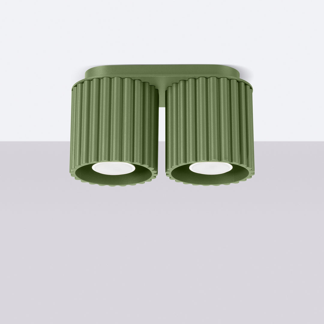 Spot aplicat AURA 2 verde maslin GU10