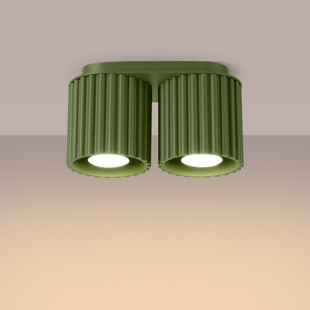 Spot aplicat AURA 2 verde maslin GU10