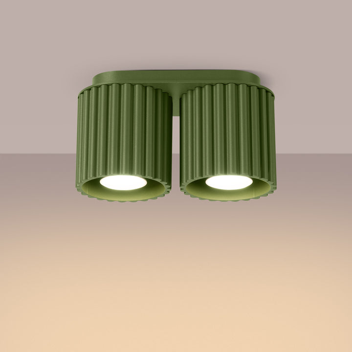 Spot aplicat AURA 2 verde maslin GU10