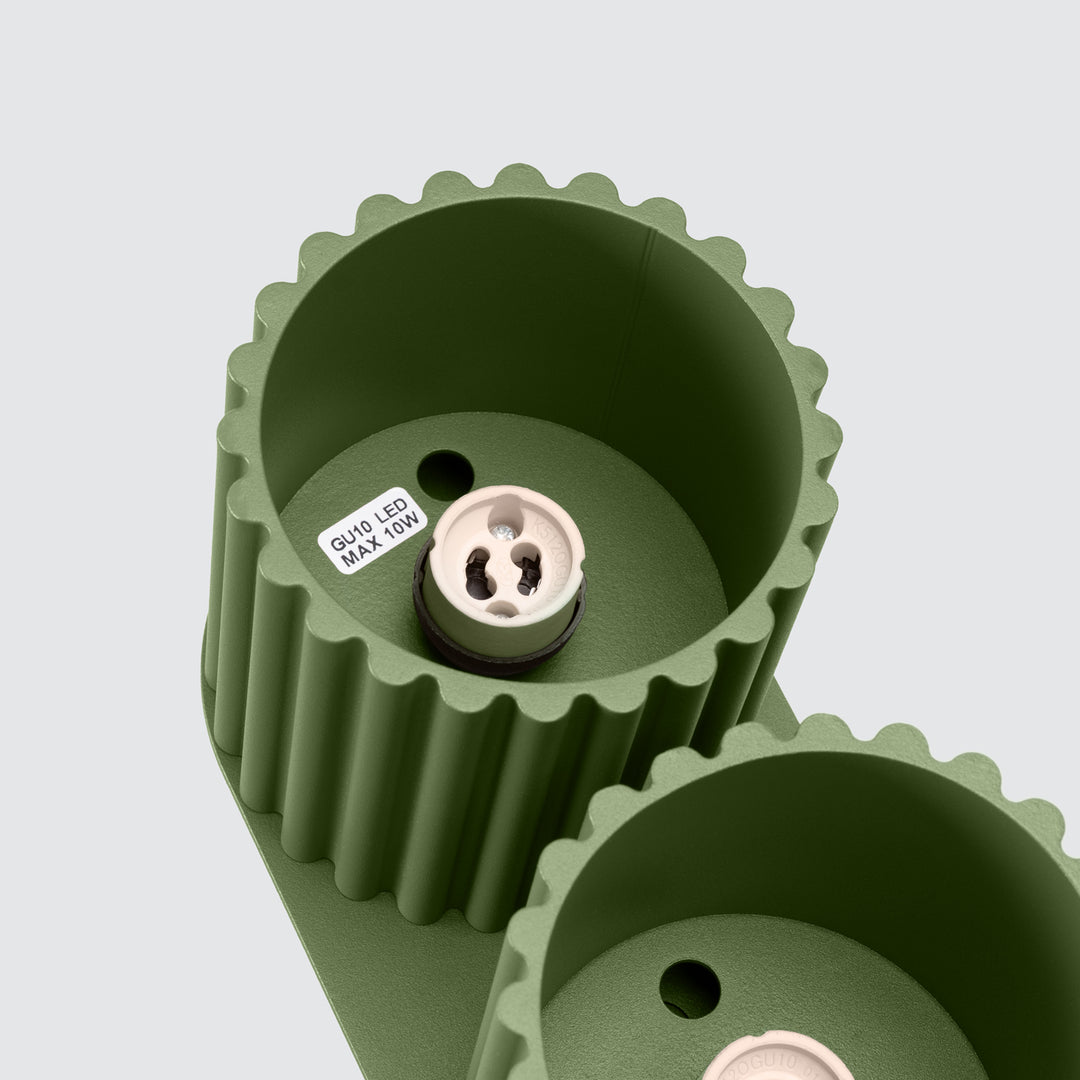 Spot aplicat AURA 2 verde maslin GU10