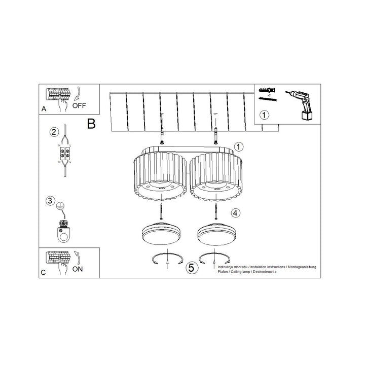 Spot aplicat AURA 2 verde maslin Gx53