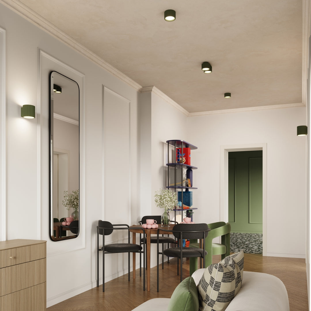 Spot aplicat AURA 2 verde maslin Gx53