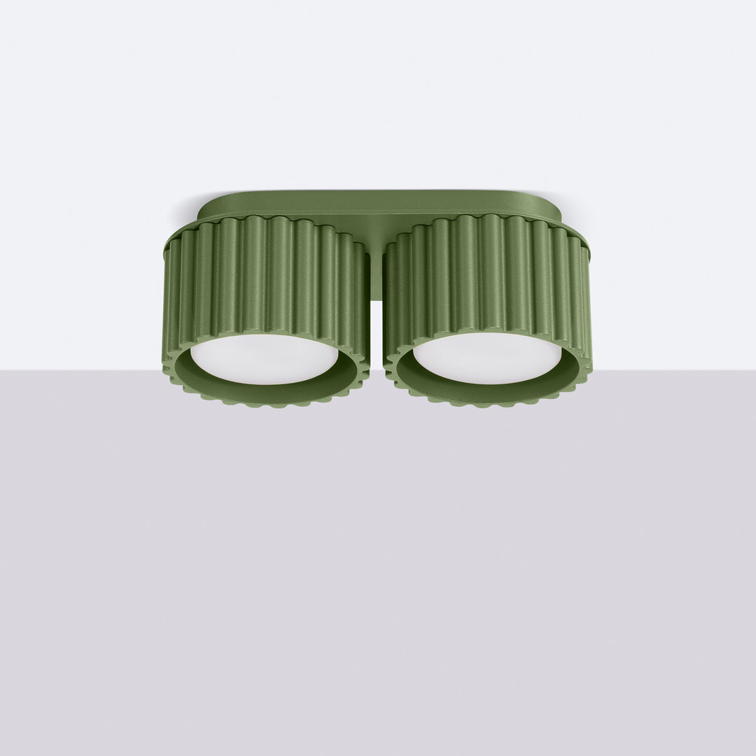 Spot aplicat AURA 2 verde maslin Gx53