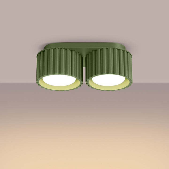 Spot aplicat AURA 2 verde maslin Gx53
