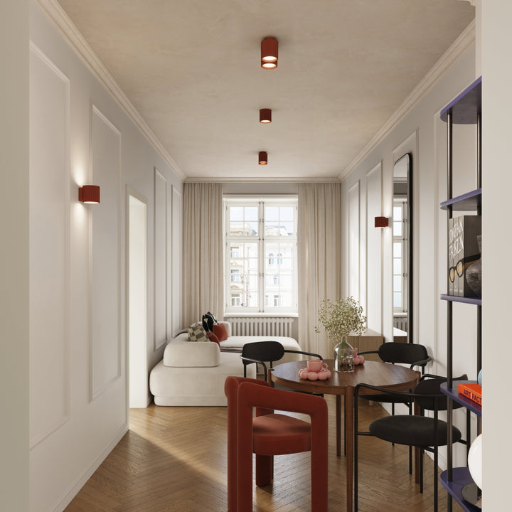 Lampa de perete AURA rosu ochra G9