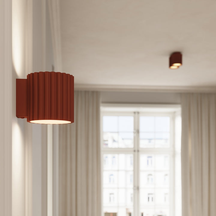 Lampa de perete AURA rosu ochra G9