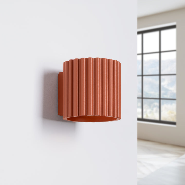 Lampa de perete AURA rosu ochra G9