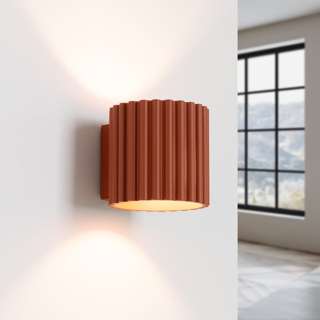 Lampa de perete AURA rosu ochra G9