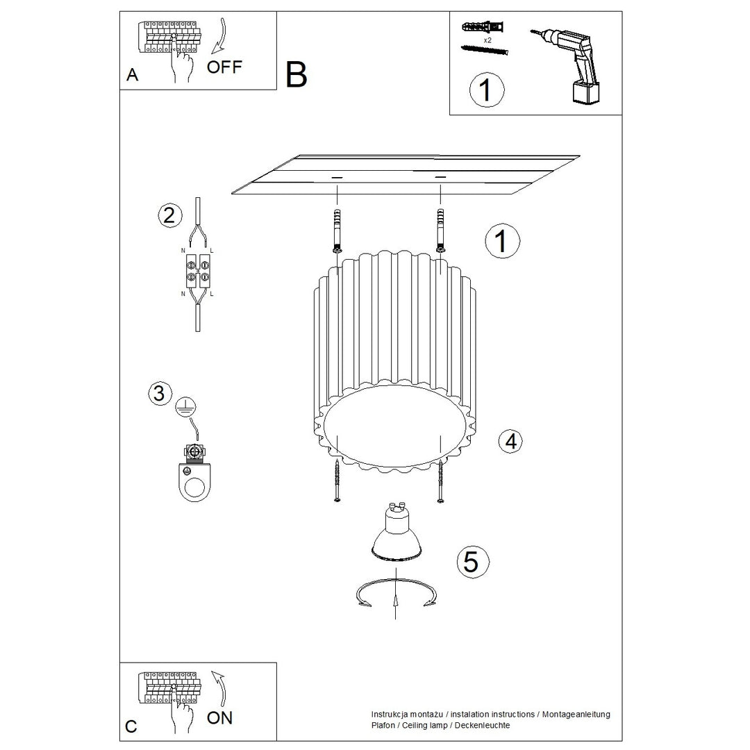 Spot aplicat AURA 1 ultramarin GU10