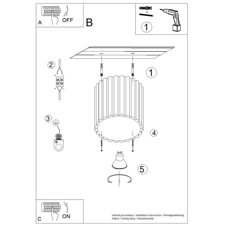 Spot aplicat AURA 1 ultramarin GU10
