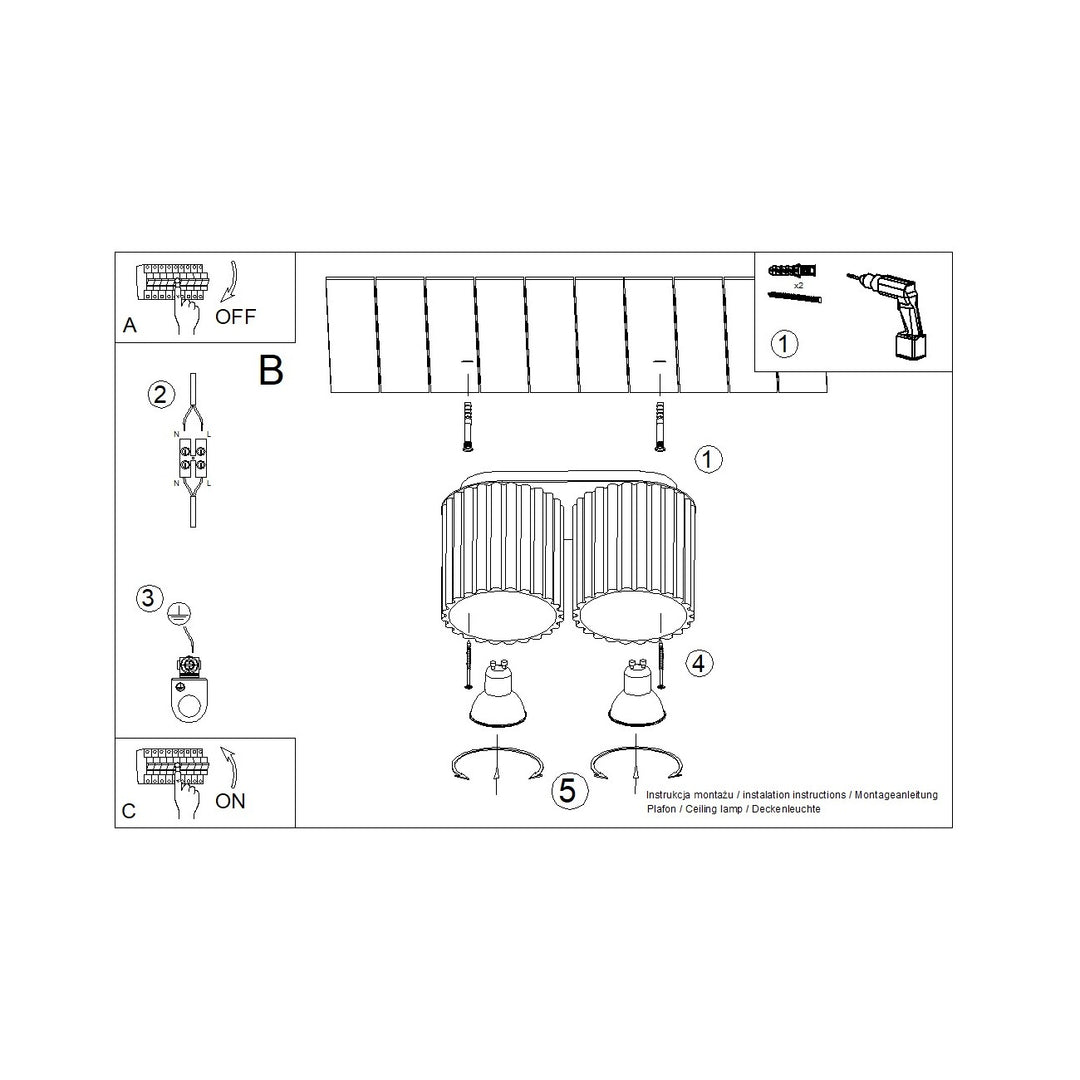 Spot aplicat AURA 2 ultramarin GU10