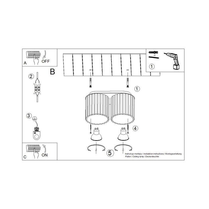 Spot aplicat AURA 2 ultramarin GU10