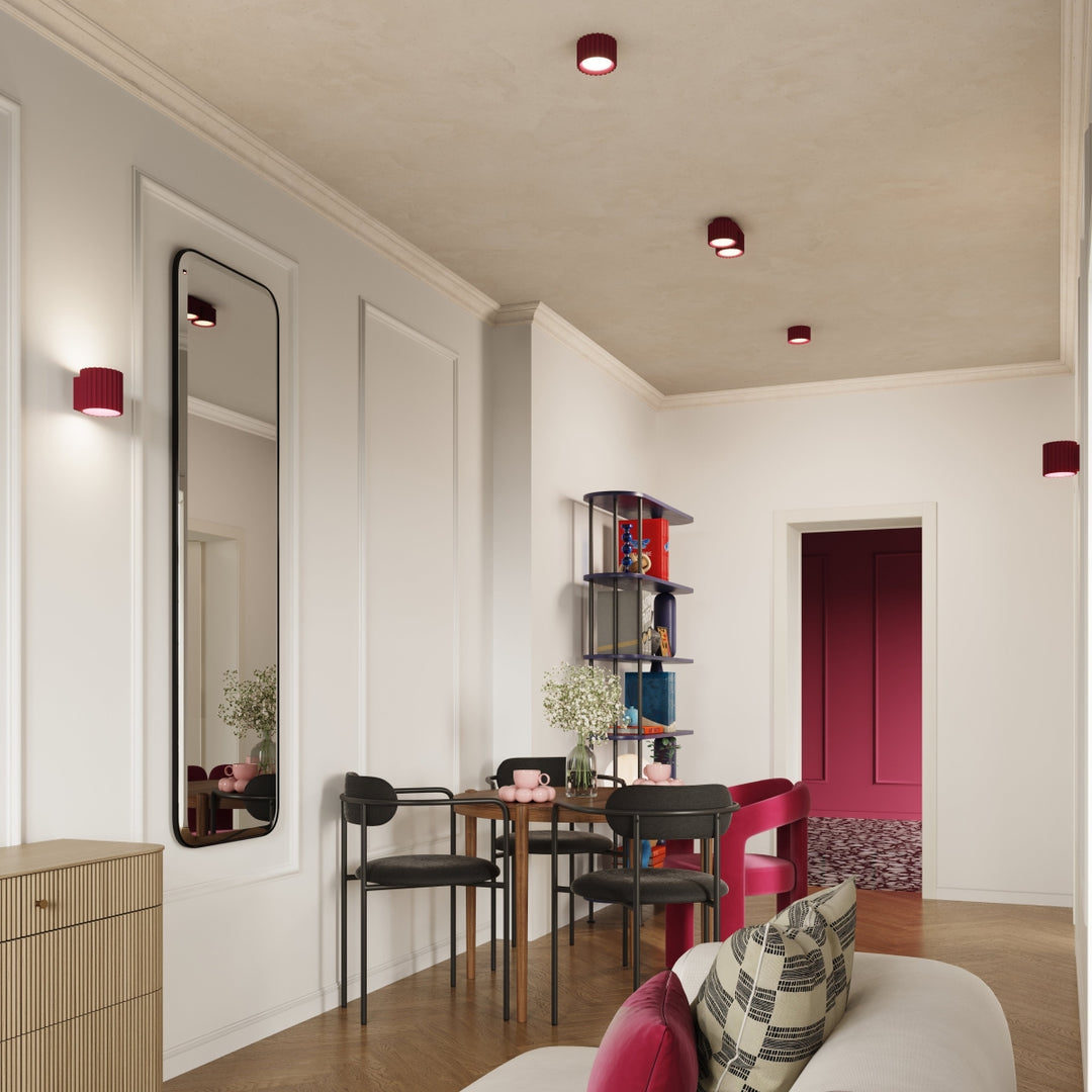 Spot aplicat AURA 1 burgundy Gx53
