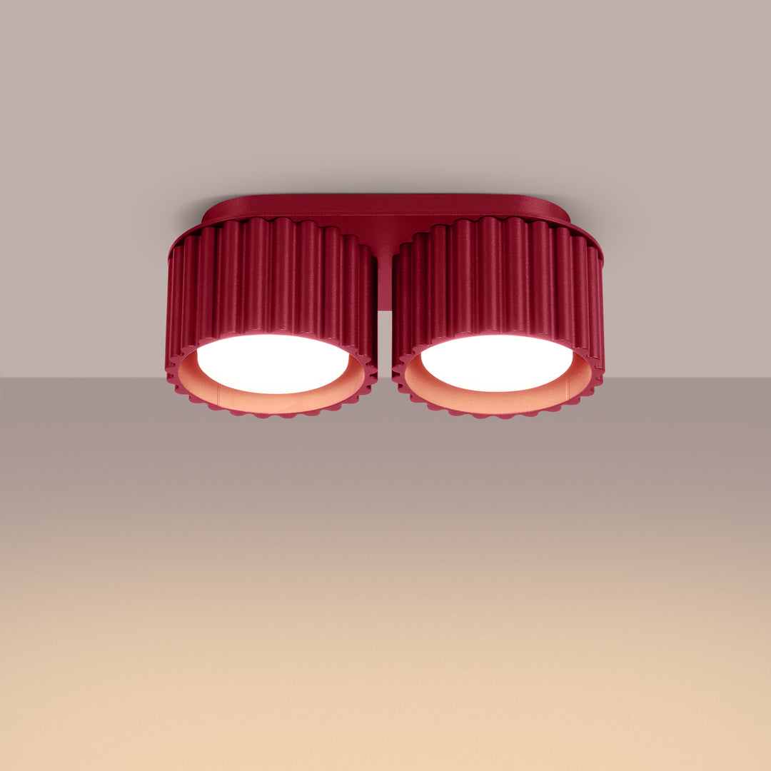 Spot aplicat AURA 2 burgundy Gx53
