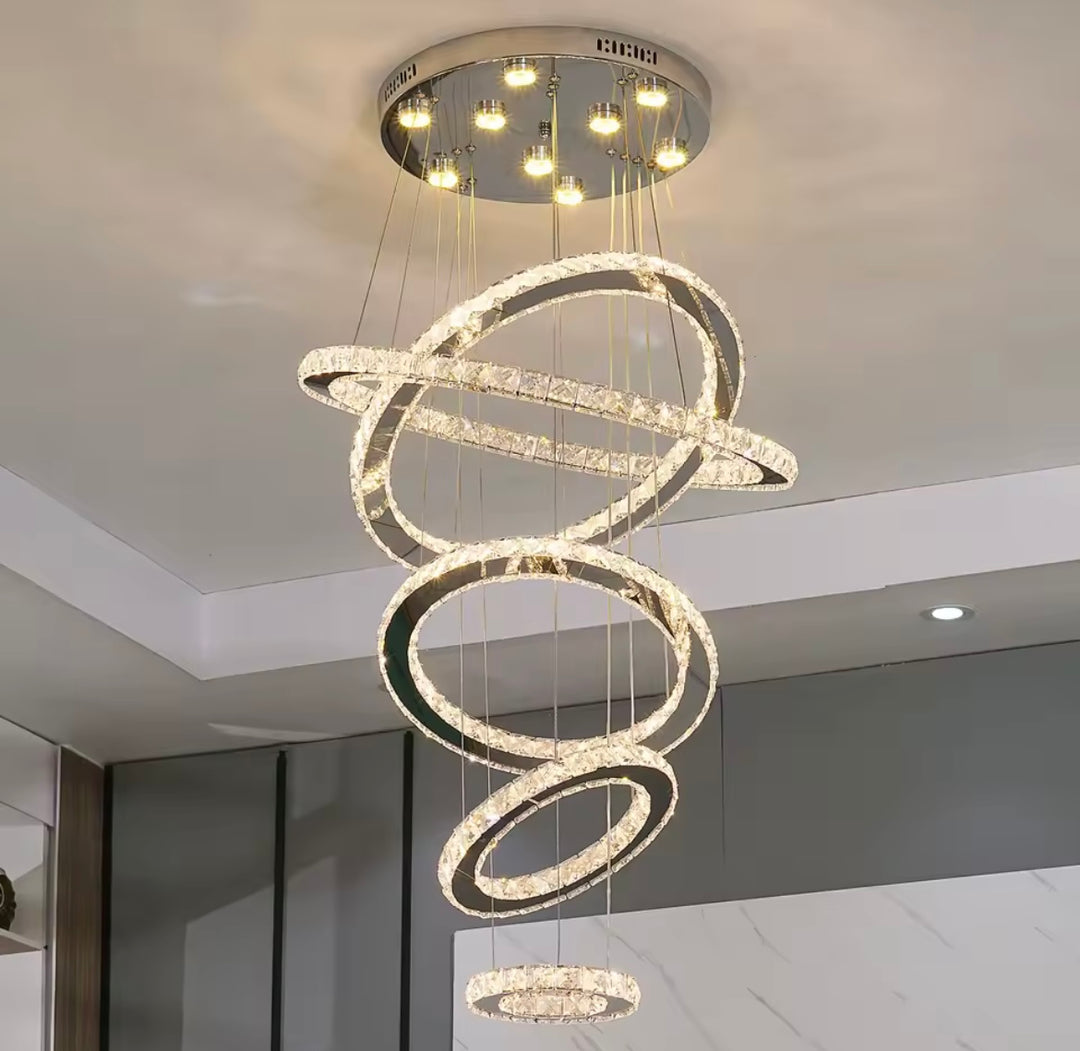 Lustra eleganta suspendata pe cablu cristal K1 Mirror Axia