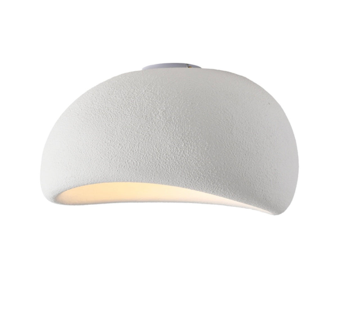 Plafoniera alba stil japandi Stone 40cm