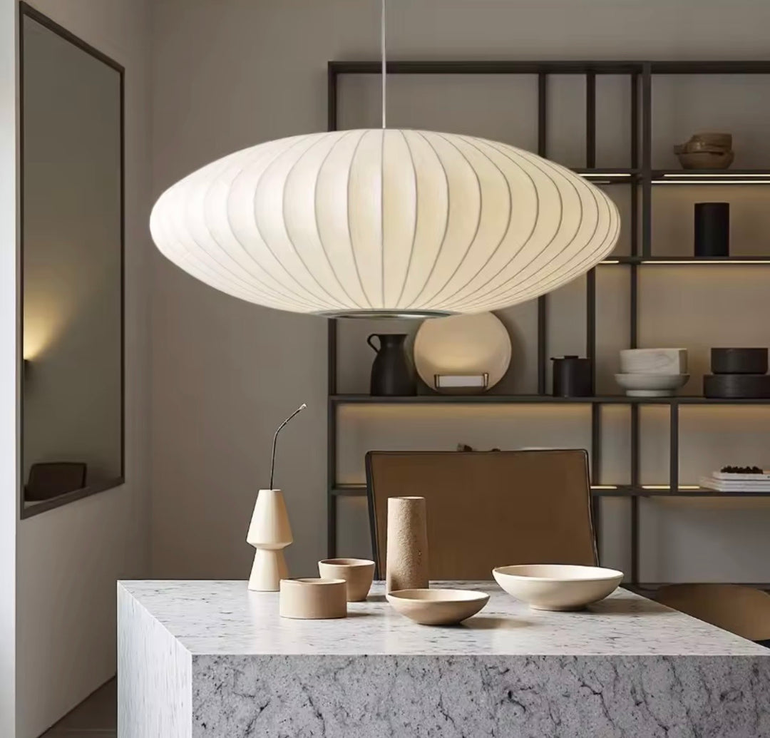 Lustra alba design nordic Silk