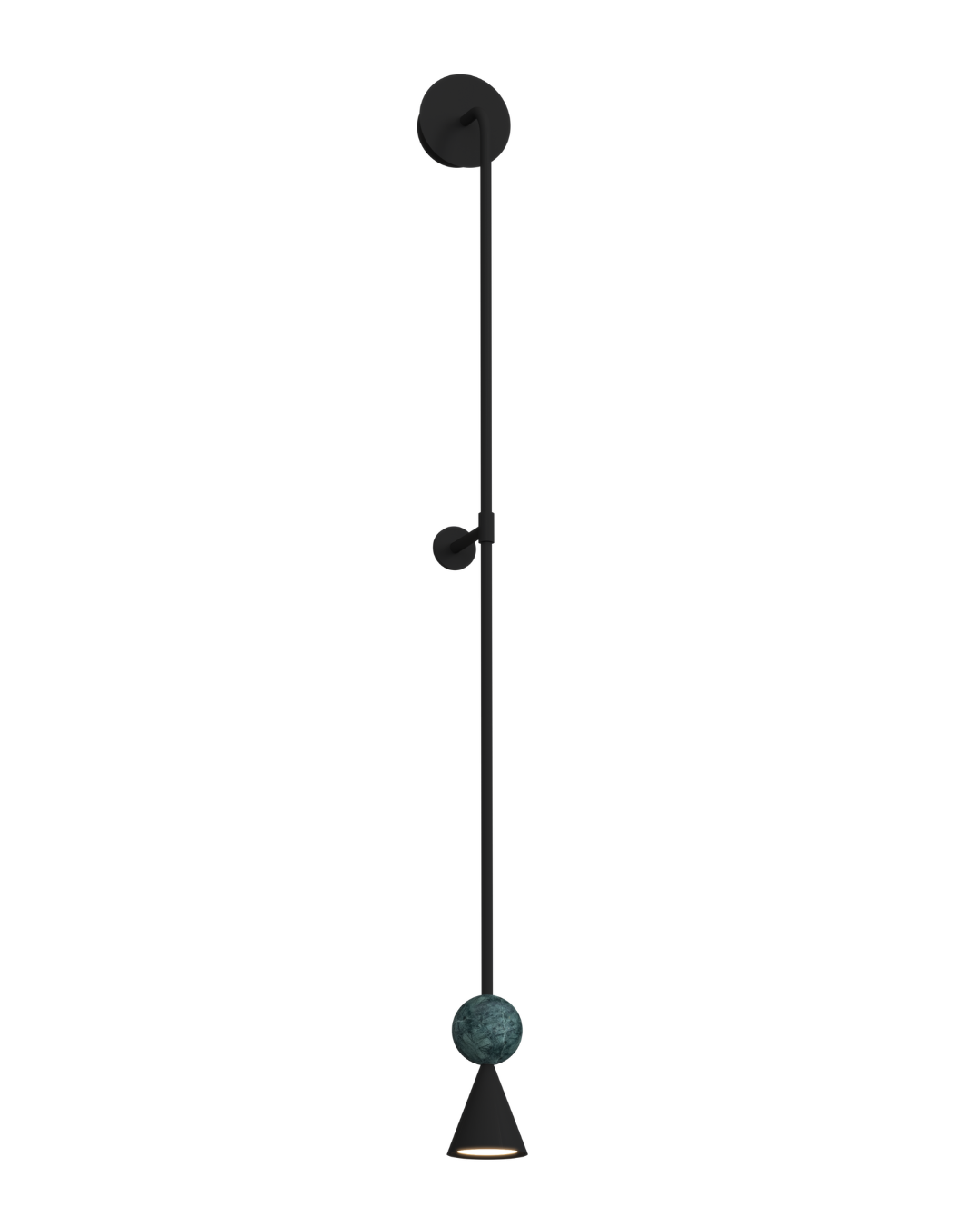 Aplica de perete liniara BINGO 5W Neagra + malachit verde MAXLIGHT
