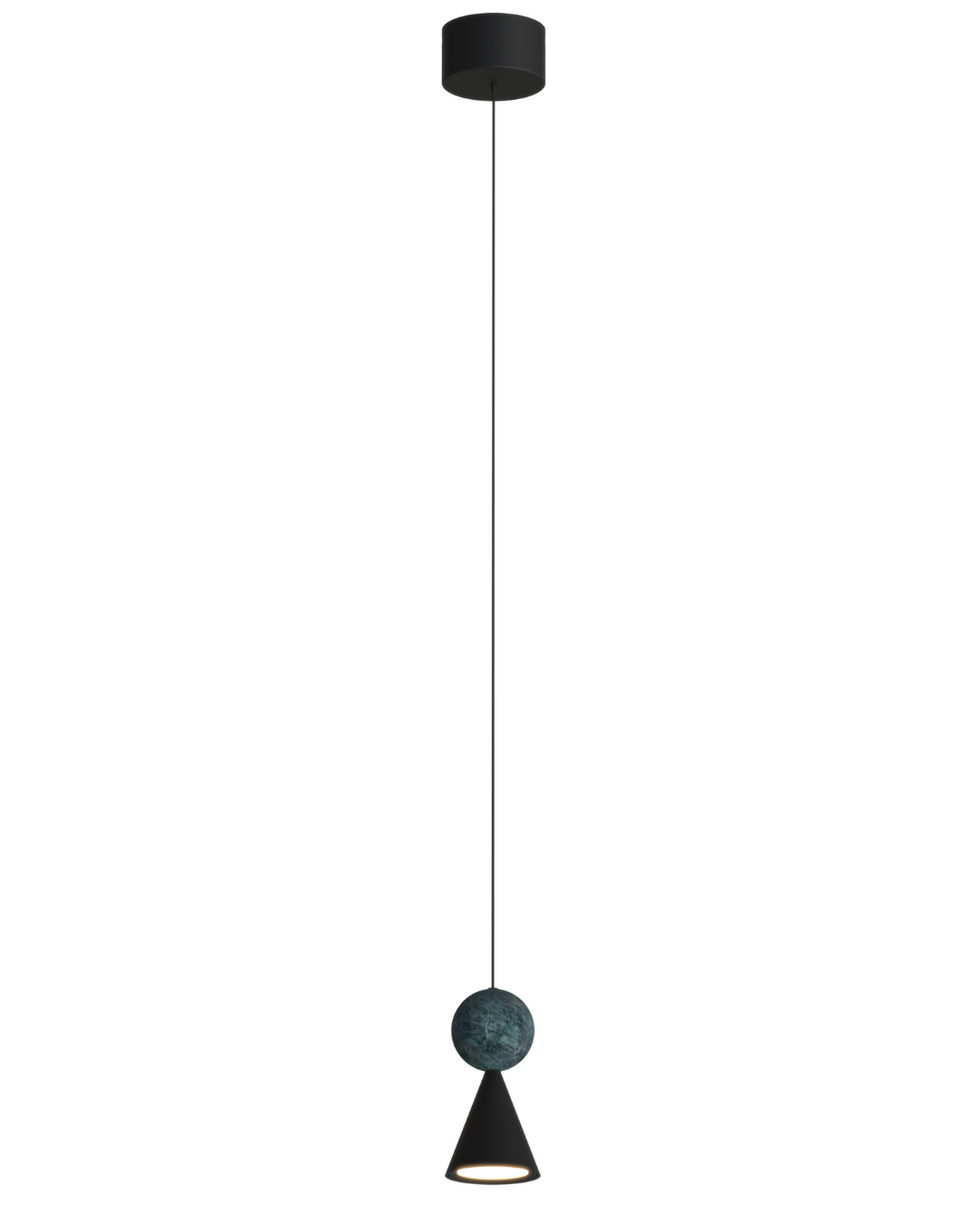 Pendul BINGO 11W Negru + malachit verde MAXLIGHT P0682