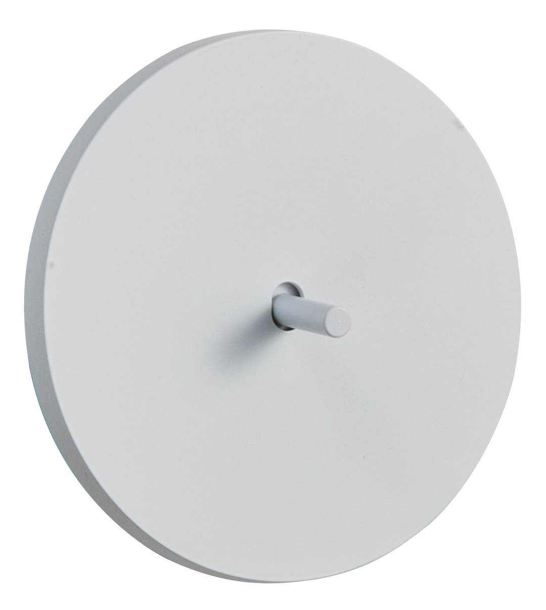 Intrerupator rotund cap-cruce alb mat
