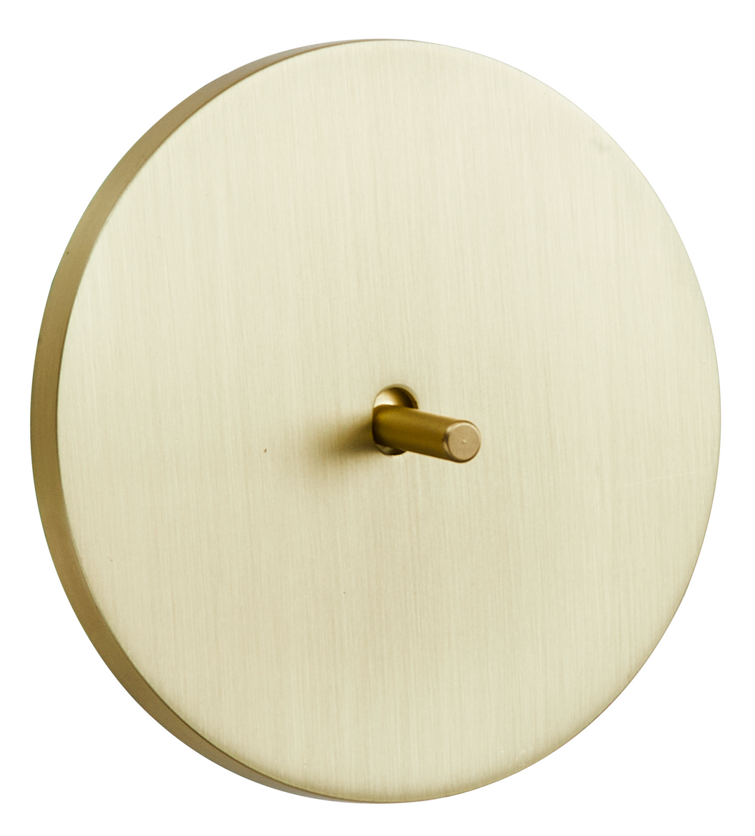 Intrerupator rotund cap-cruce auriu periat