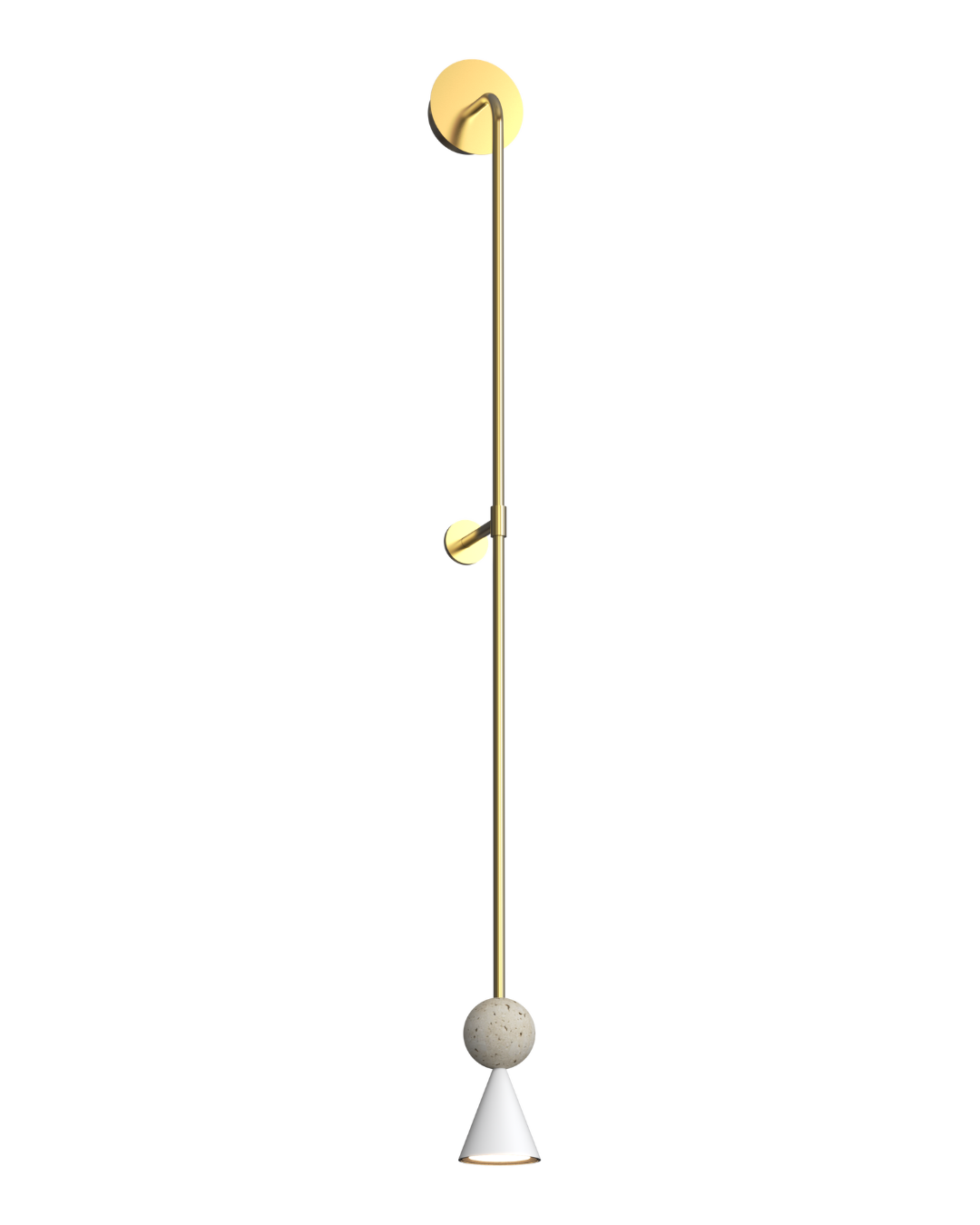 Aplica de perete BINGO 5W Auriu + Travertin MAXLIGHT W0449