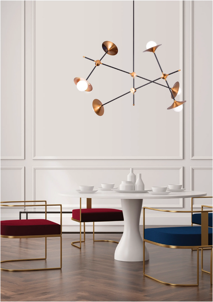 Lustra aurie cu design vintage ALICE by Sikrea