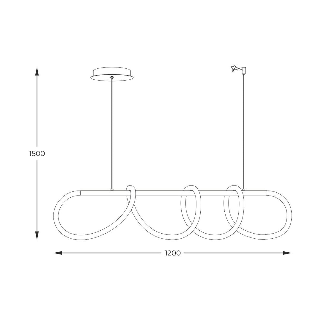 Lustra tub suspendata Balbo 20006PM-BK