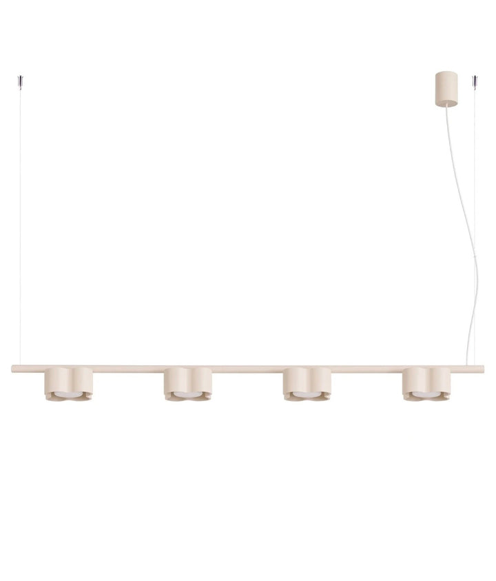 Lustra liniara bej cu 4 abajururi Gx 53 Ovio