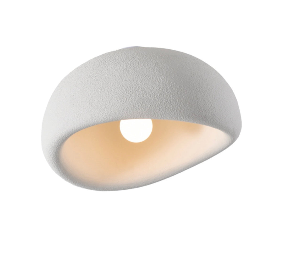 Plafoniera alba stil japandi Stone 40cm