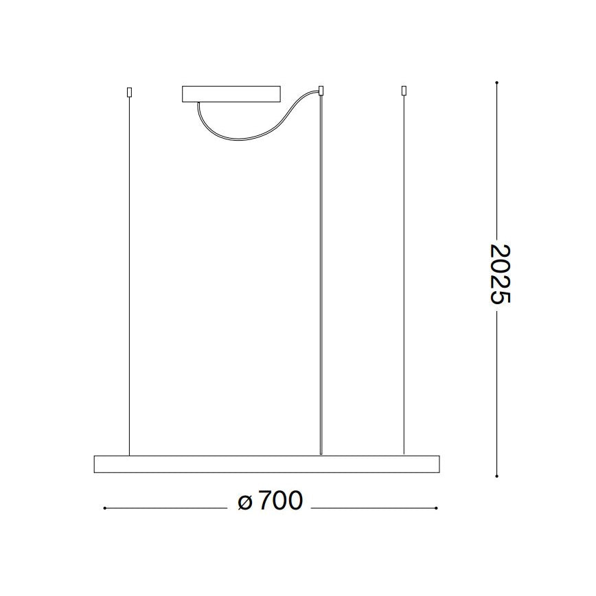 Lustra cerc slim led Oracle 70cm Ideal Lux