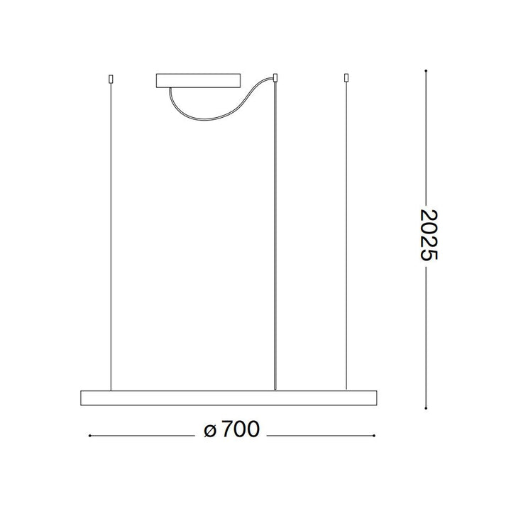 Lustra cerc slim led Oracle 70cm Ideal Lux