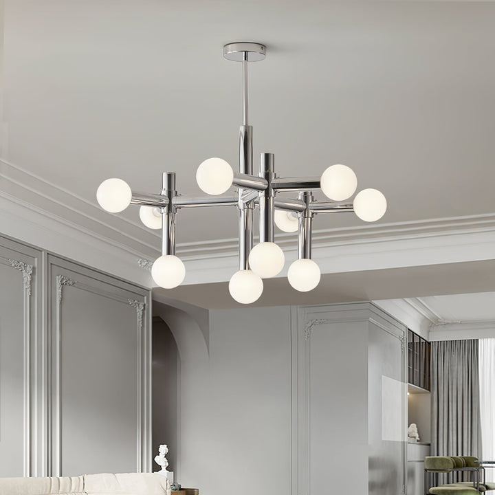 Candelabru metal design Bauhaus Chrom