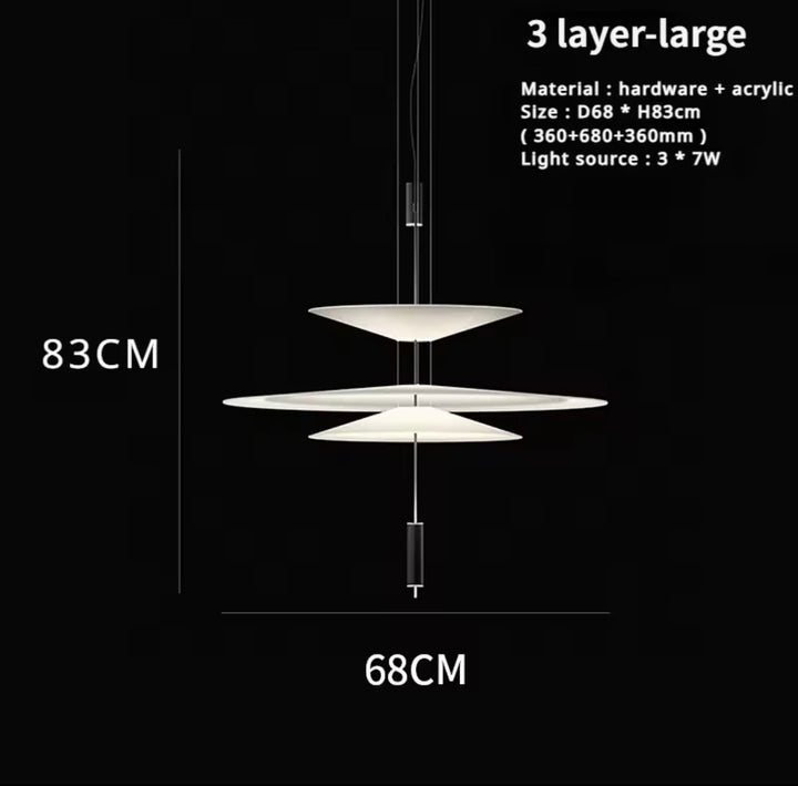 Lustra de design formata din discuri cu spot led Nordic Ufo