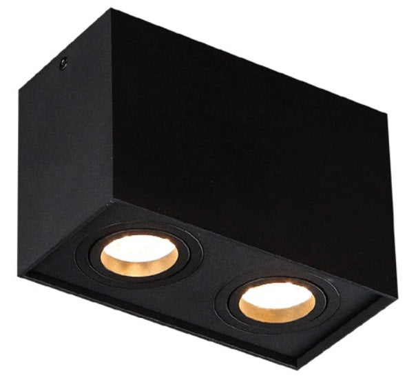 Spot aplicat Basic Square negru Maxlight C0089