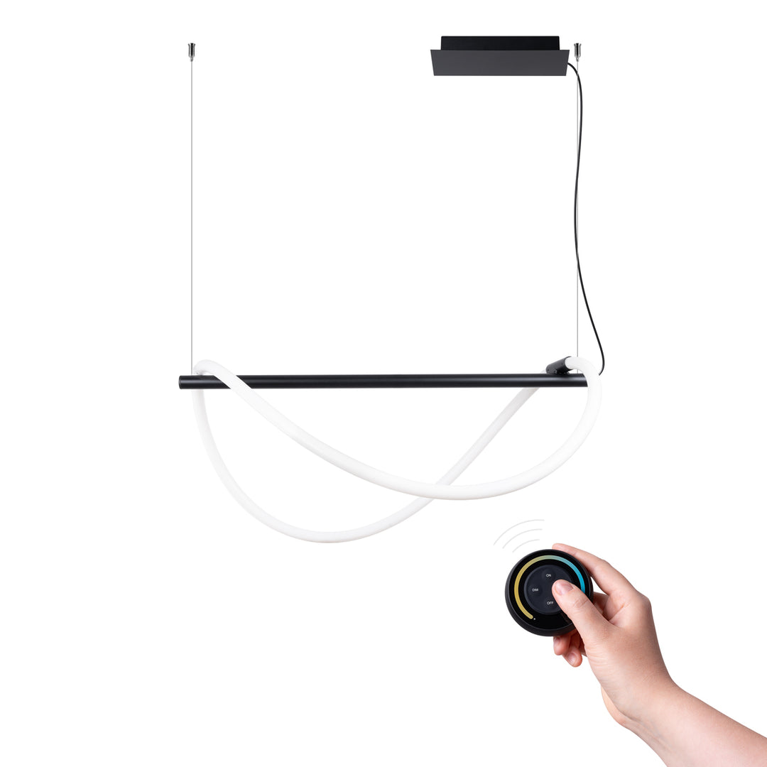 Lustra suspendata Galakse 84 finisaj negru LED 2700-6500K