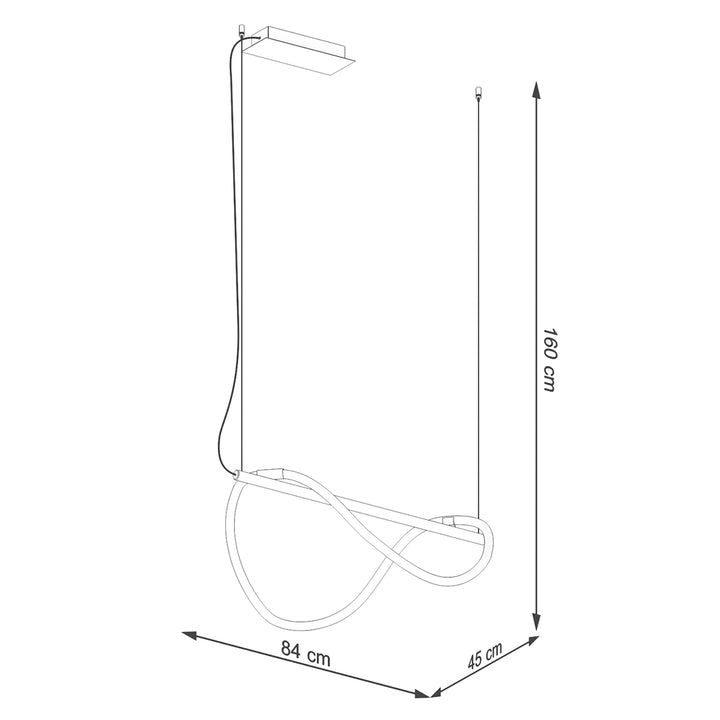 Lustra suspendata GALAKSE 84 negru LED 2700-6500K TH.279