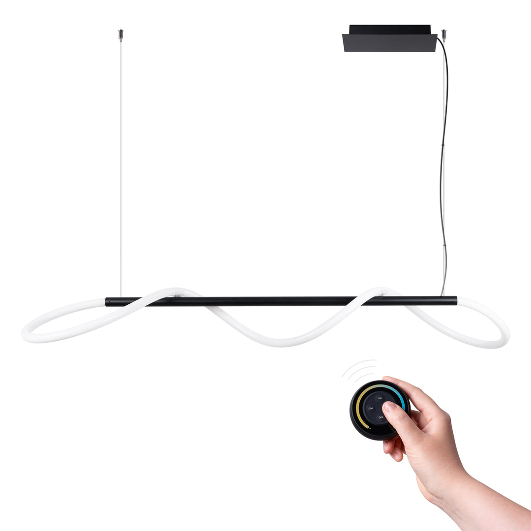 Lustra suspendata Galakse 148 finisaj negru LED 2700-6500K