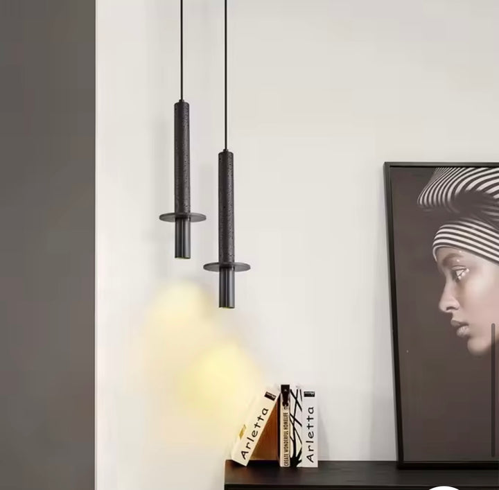 Pendul led design travertin Japandi